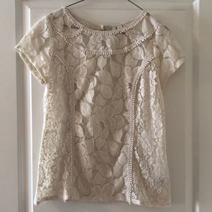 Creme lace blouse